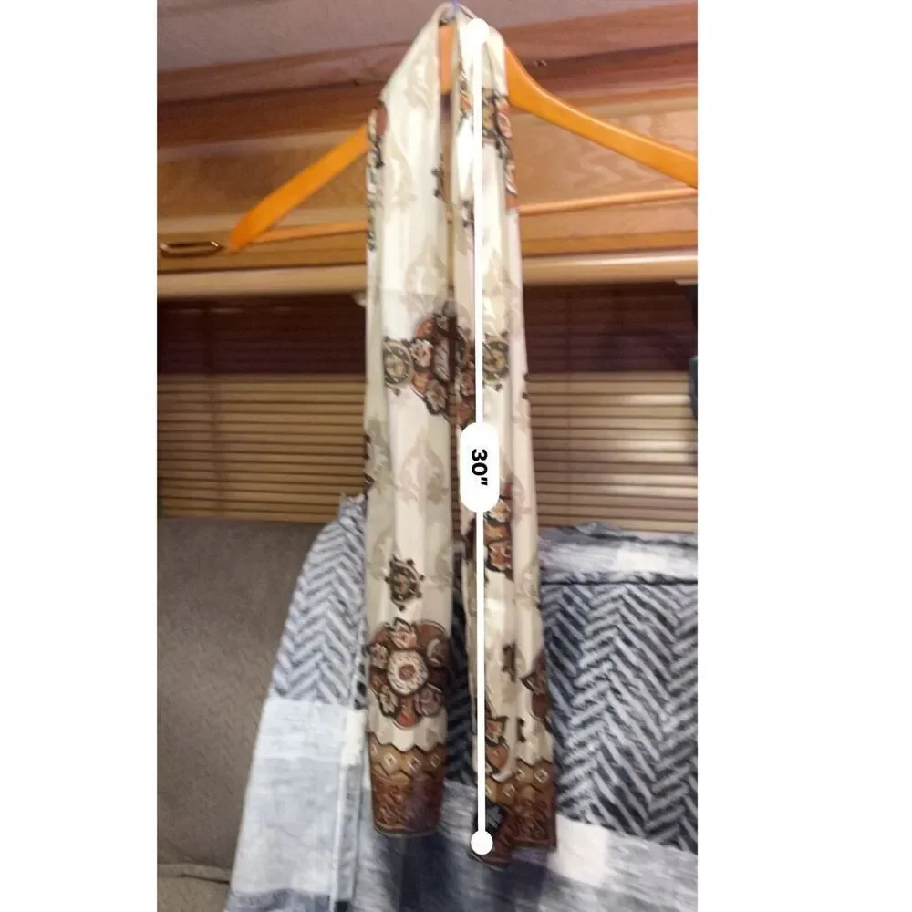 Cejon Beige Brown Floral Paisley Scarf 9 x 30